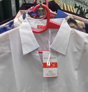 Crisp White Button-Down Shirt