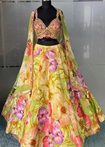 Vibrant Floral Lehenga Choli Set