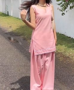 Pink Farsi Kurta Set