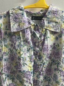 Cute Floral Print Cropped Top
