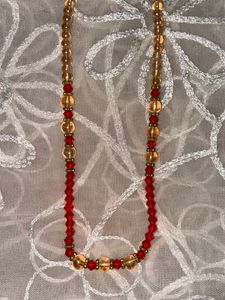 Red And peach pearl mala❤️