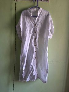 White Button-Down Dress