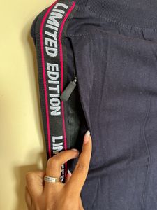 Navy Blue Joggers Pocket Zip