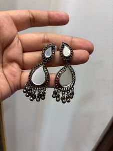 Mirror Work Dangle Earrings
