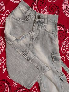 Light Wash Cargo Jeans