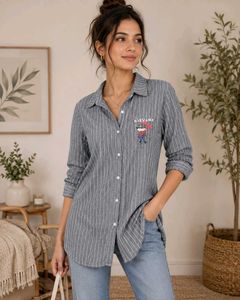 Striped Nirvana Button-Up Shirt