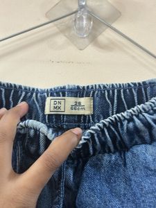 Blue Denim Cargo Jogger Pants
