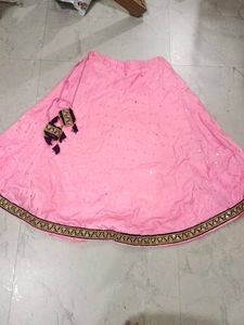 Pink &amp; Navy Embroidered Lehenga Choli for 11 yrs g