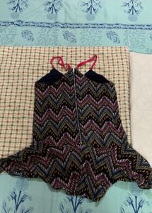 Boho Print Halter Neck Dress
