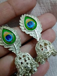 Peacock Jhumka Earrings