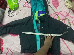 Kids Black Puffer Winter Jacket