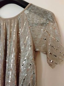 Sparkling Short Sleeve Mini Dress