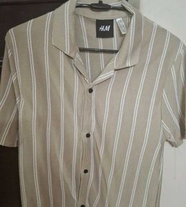 H&M Striped Short Sleeve Shirt
