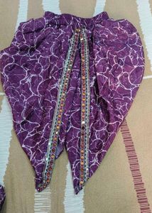 Embroidered Kurta Set with Dhoti Pants