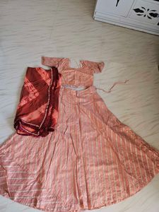 Peach Lehenga Choli Set