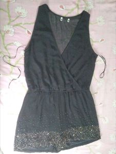 Sparkly Black Romper