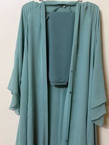 Imported 🇦🇪Elegant Teal Abaya Set