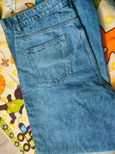 Shein Extra Long High Rise MidWash Loose Fit Jeans
