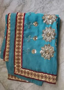 Brand new Beautiful fancy embroidery Saree