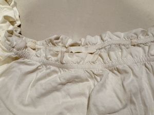 White Off-Shoulder Puff Sleeve Top