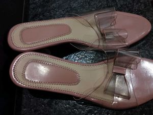 Trendy Nude Pink 💕Transparent Bow heels