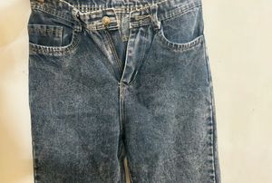 Washed Black Denim Jeans