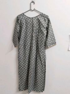 Grey Printed Kurta with Pajama
