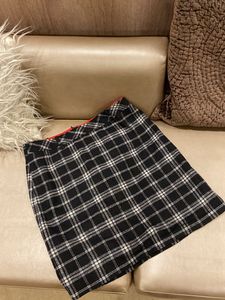 Woollen Checkered Skirt