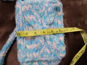 Crochet shoulder bow bag with mini hat tassel