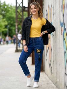Trendy Blue Denim Jeans
