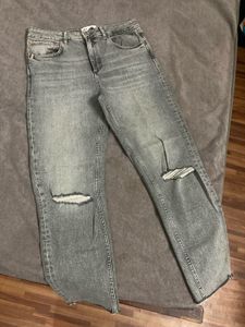 ZARA Grey Ripped Jeans