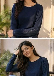 Navy Blue Full Sleeve T-Shirt