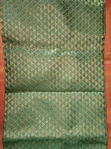 Emerald Green Banarasi Silk festive top and lehang