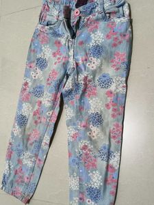 Floral Print Jeans