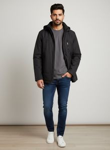 Calvin Klein Men's Black Hooded Jacket