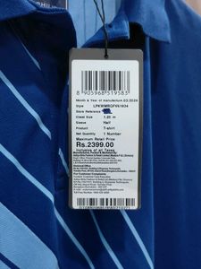 louis Philippe Men's Blue Polo T-Shirt