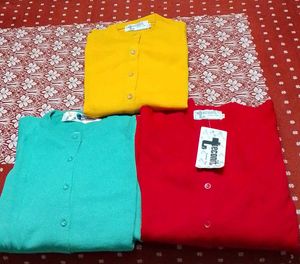 Set Of 3 Brand new women winter cardigan