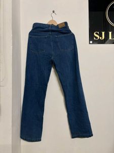 Blue Straight Fit Baggy Jeans