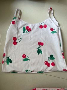 Cute Combo of Cherry Print and black