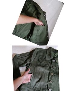 Stylish Green Cropped Jacket