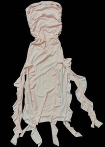NEW Light Pink Strapless Ruched Dress