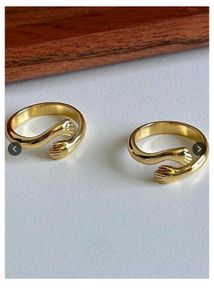 2 Chic Gold Tone Wrap Ring