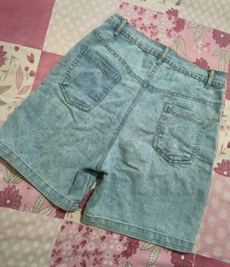 Acid Wash Denim Shorts