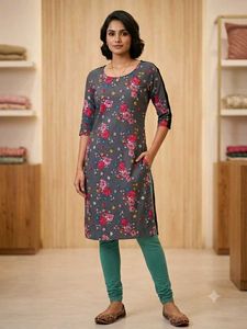 Floral Print Kurta with Leggings