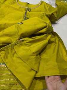 Beautiful Green Kurta with Embellishments