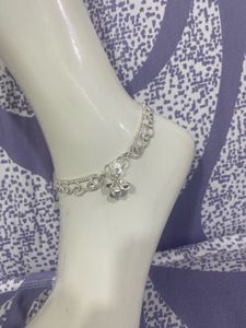 Sparkling Silver Anklet