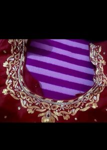 Elegant Red Aari Embroidered Blouse