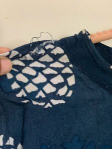 Pineapple Print Tassel Hem Top