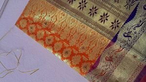 Vibrant Orange Saree