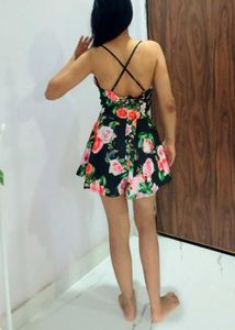 Stylish beach style Floral Print Playsuit